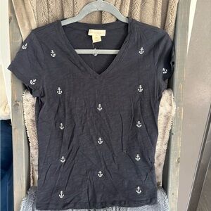 Nautical Navy V-Neck Top by Cynthia Rowley